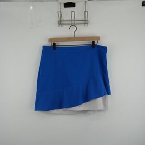 Lady Hagen Golf Skort Womens 14 Electric Blue Ruffle Asymmetrical Hem Activewear